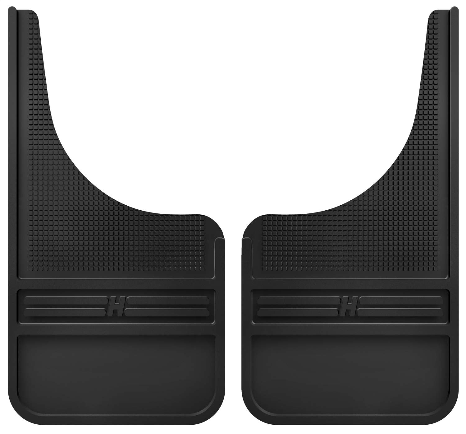 Husky Liners Mud Flaps Universal Muddog | Rubber Front Mud Flaps - 12" w/o Weight - Black (FITS Various Ford, Chevy, Dodge, GMC, Toyota, Nissan, Hummer See Guide to Confirm) | 55000