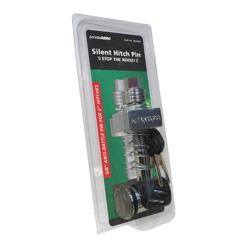 Keyless Press-on Locking Let's Go Aero (SHP2040) Silent Hitch Pin for 2in Hitches