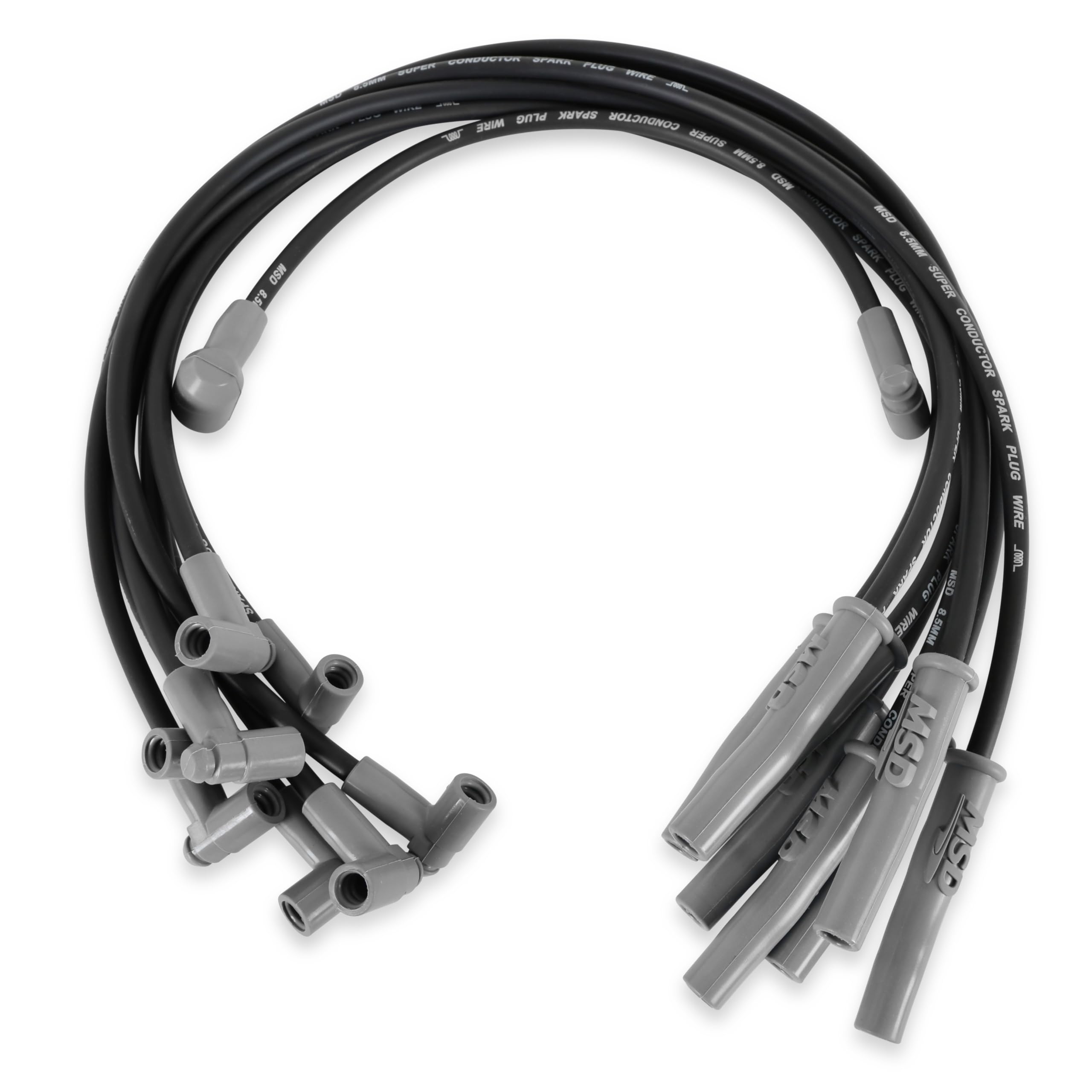 Super Conductor MSD 35383 Spark Plug Wire Set, Black