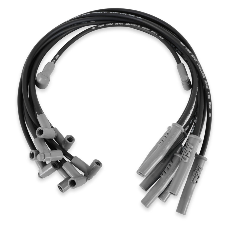 Super Conductor MSD 35383 Spark Plug Wire Set, Black