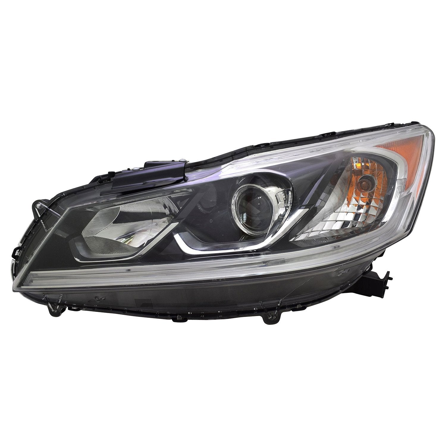 Left TYC Headlight Assembly Compatible with 2016-2017 Honda Accord