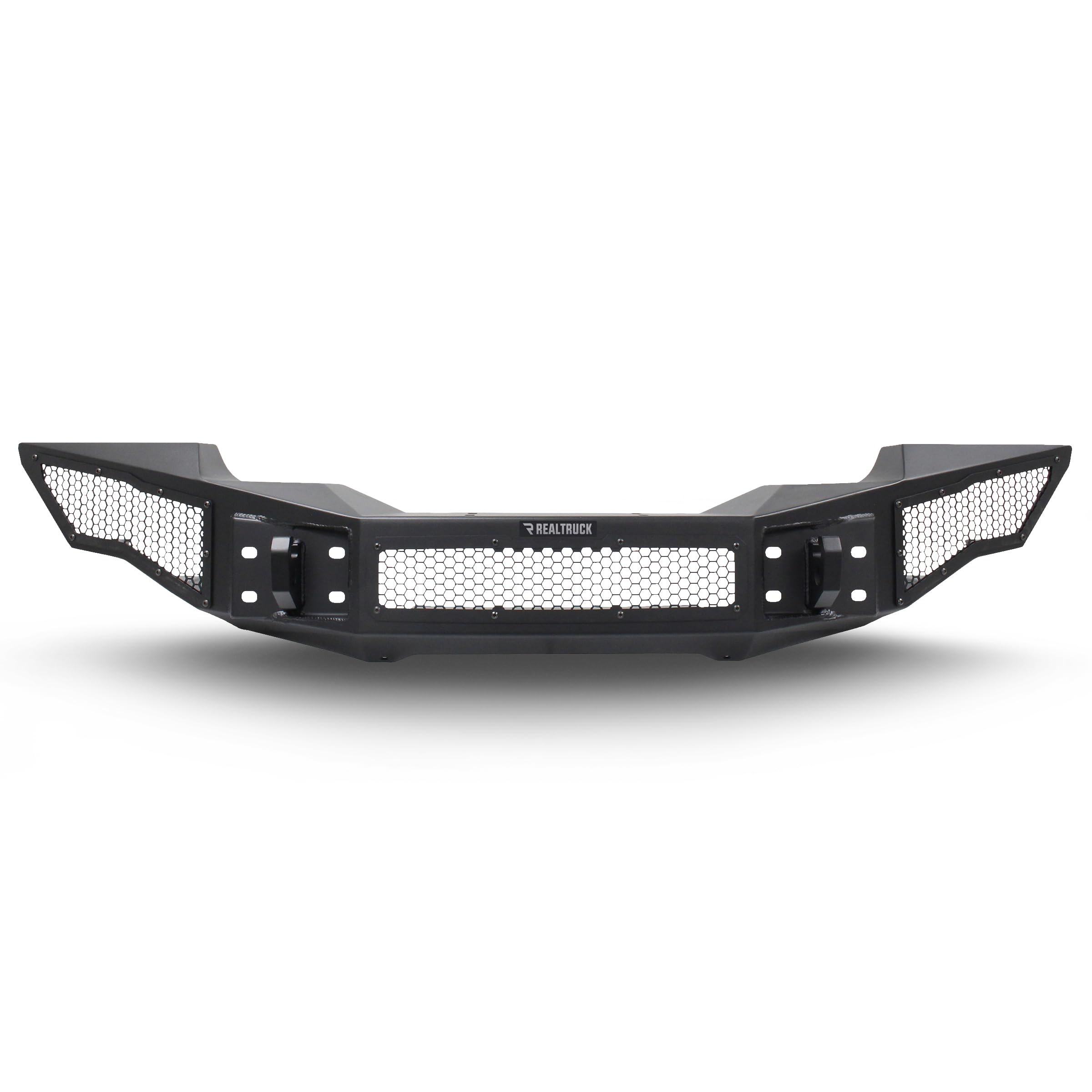 Rockline Go Rhino Full Width Front Bumper | Galvanized Steel, Textured Black | 331200T | Fits 2007 - 2024 Jeep Wrangler JL, JLU, JK, JKU, Gladiator JT, 2-Door or 4-Door
