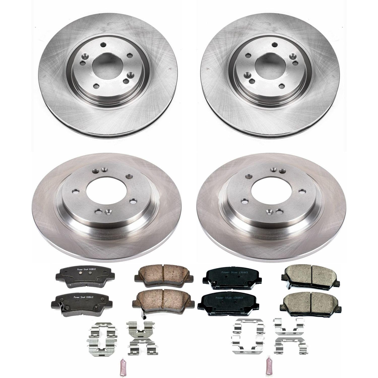 Power Stop KOE7824 Front and Rear Replacement Brake Kit-OE Brake Rotors & Ceramic Brake Pads For Kia Optima 2013-2015 [Model Specific]
