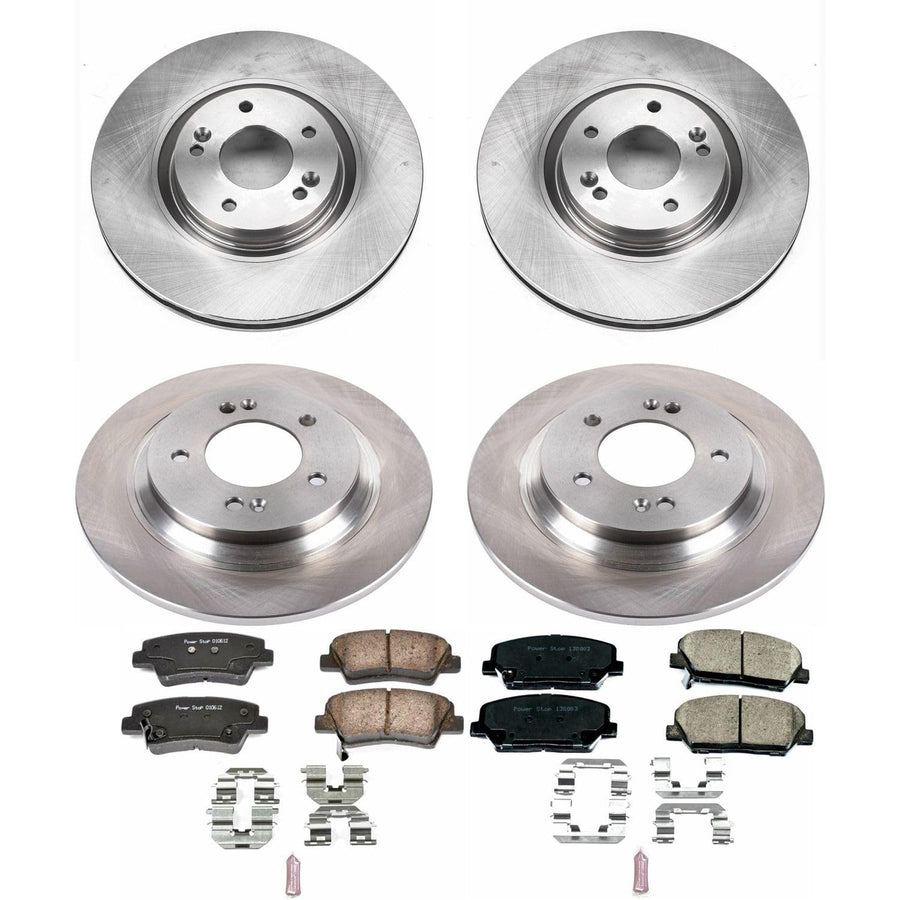 Power Stop KOE7824 Front and Rear Replacement Brake Kit-OE Brake Rotors & Ceramic Brake Pads For Kia Optima 2013-2015 [Model Specific]