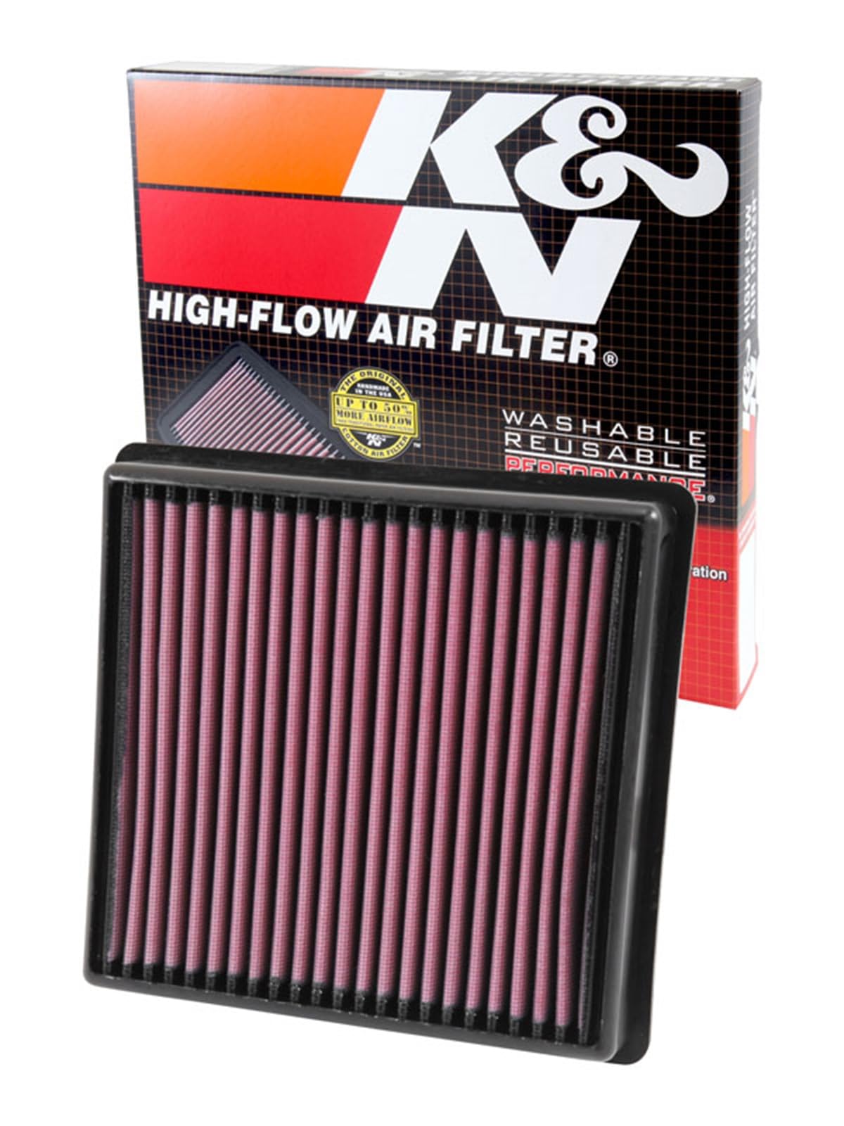K&N Engine Air Filter: Washable, Increase Power & Towing, Premium, Replacement Air Filter: Compatible with Diesel 2006-2018 JEEP/CHRYSLER (Grand Cherokee, Grand Cherokee IV, 300C), 33-3029