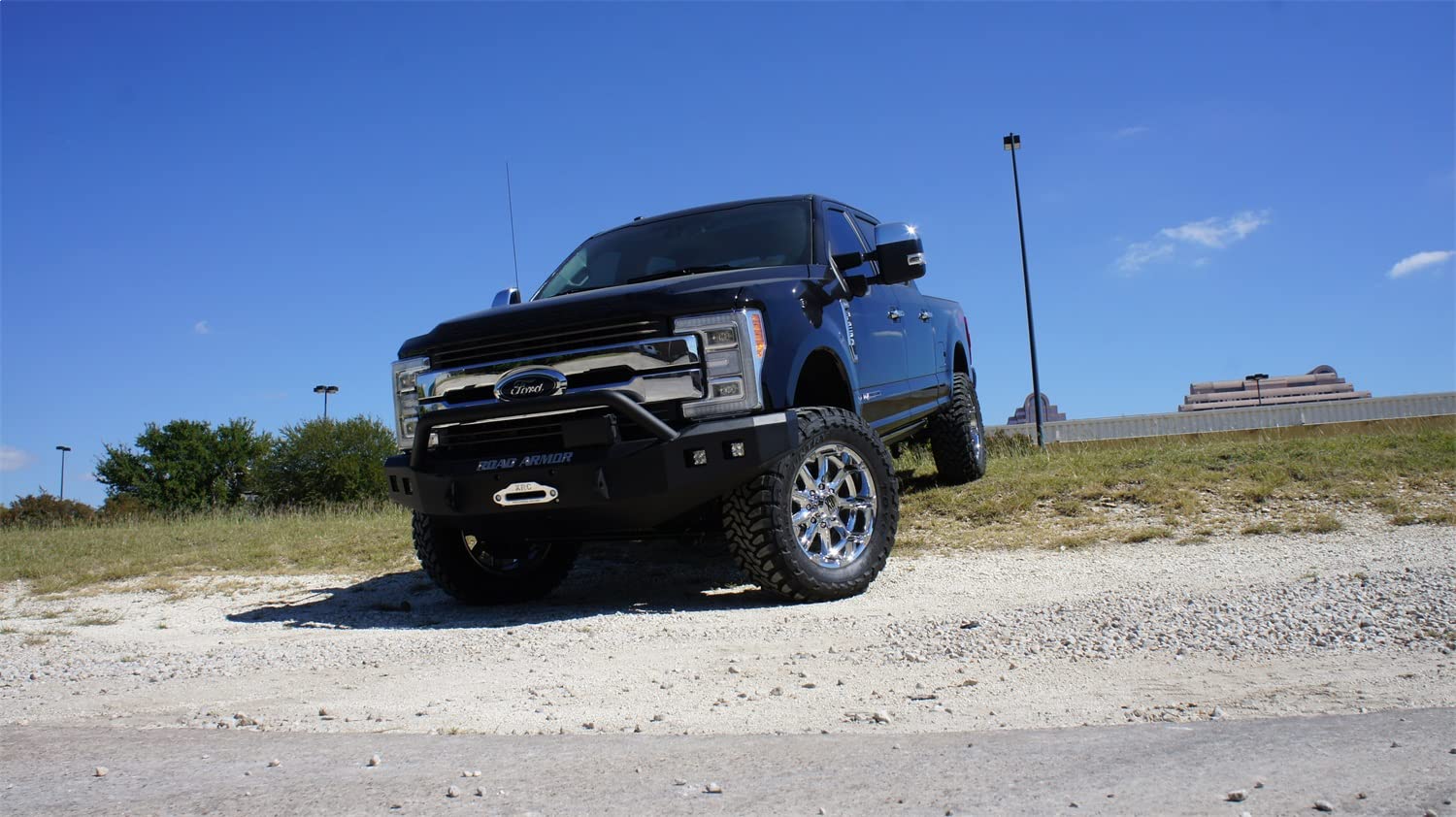 Stealth Road Armor 617F4B Front Winch Bumper Pre-Runner Guard - Texture Black - Compatible with: 2017-2022 Ford F-250 F-350