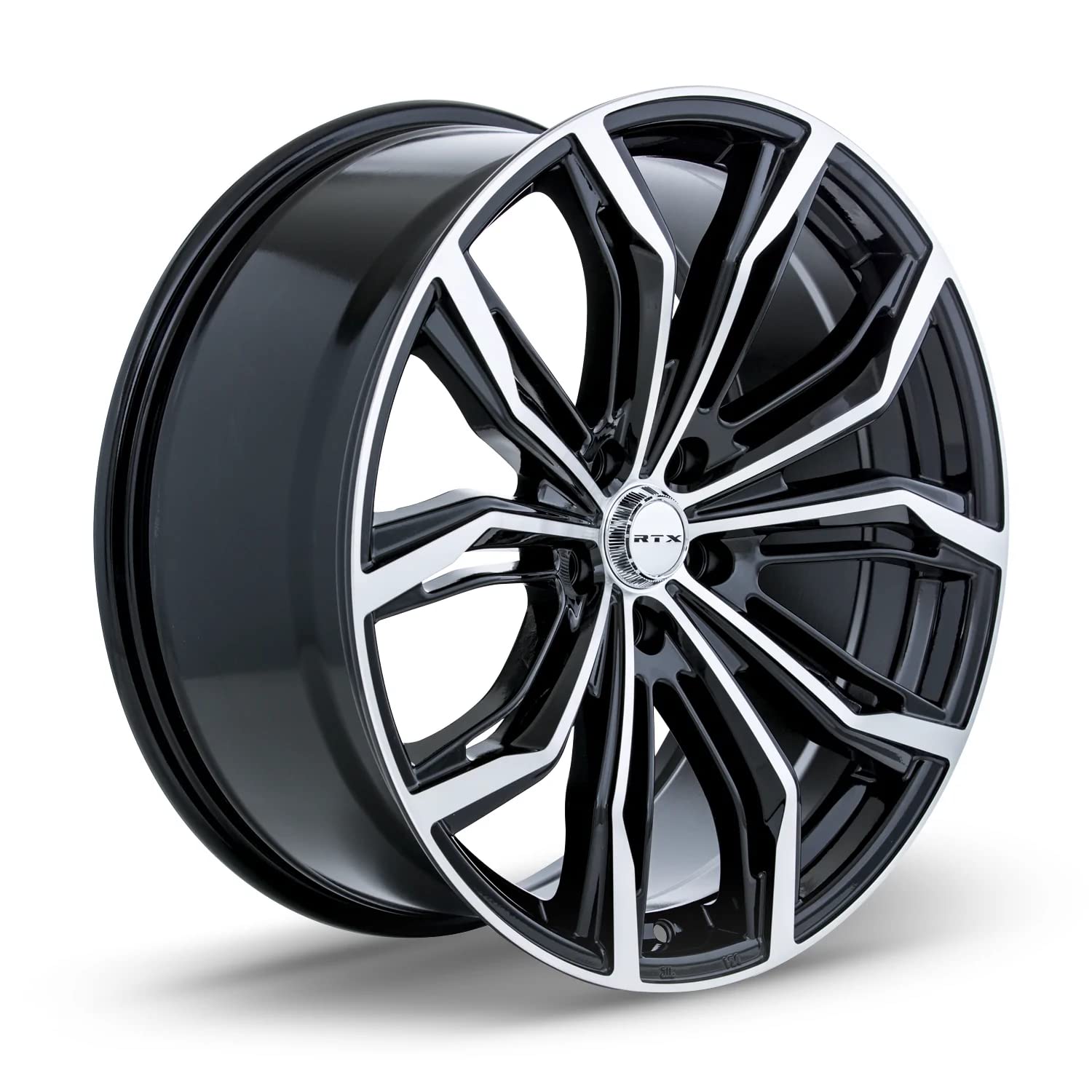 BLACK WIDOW RTX Custom Wheel - 17x7.5, 35 Offset, 5x120.65 Bolt Pattern, 72.6mm Hub - Black with Machined Face Rim
