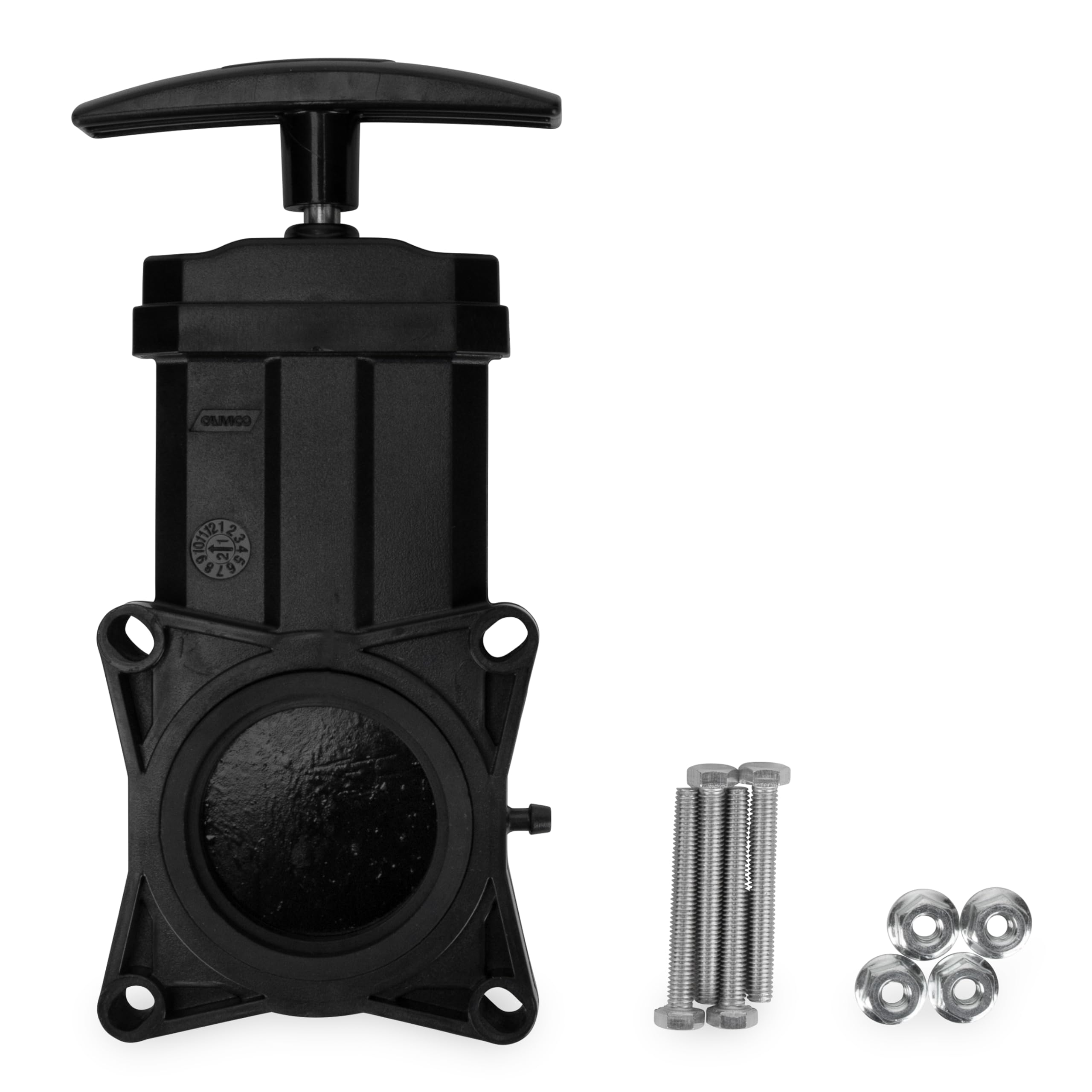 Waste Valve Camco RV Replacement with Handle - Features Durable Plastic Handle & 1.5-Inch Diameter Valve Opening (39503)