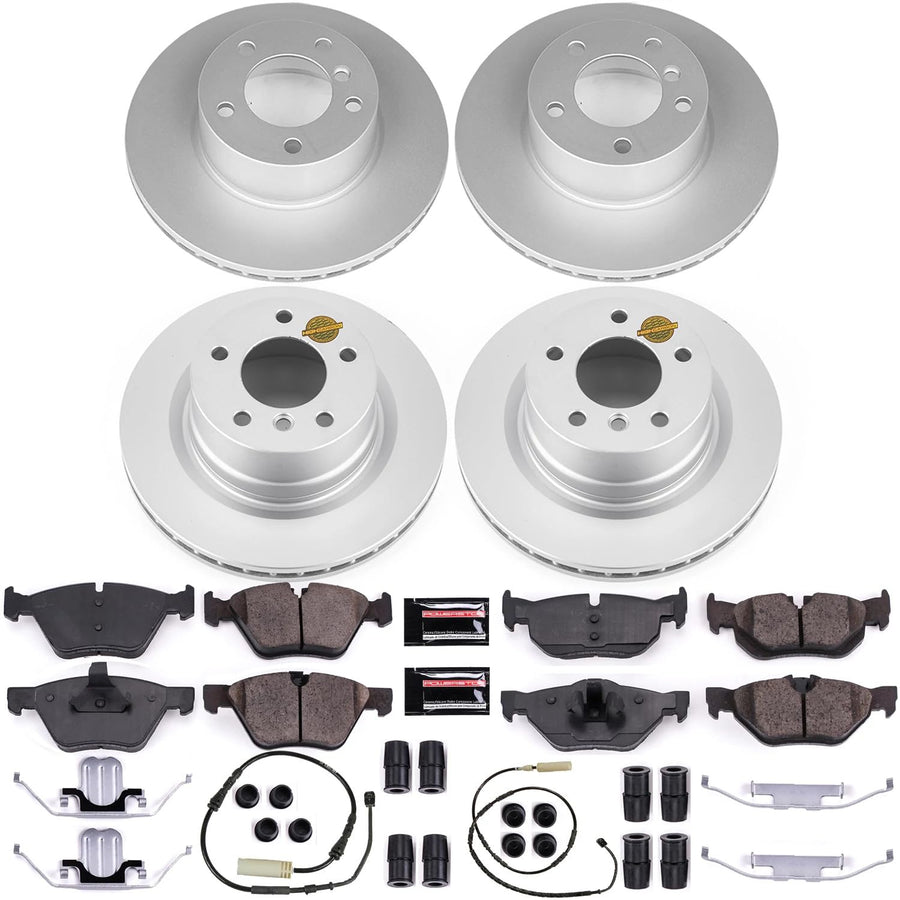Power Stop Z23 Evolution Sport Geomet Coated Brake Kit Front & Rear For BMW 128i 2010-2013 [Model Specific]
