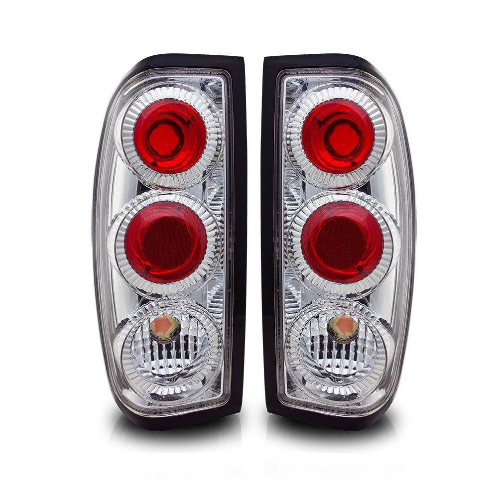 Tail Light Winjet WJ20-0043-01 (Chrome Housing/Clear Lens, Nissan Frontier Altezza)