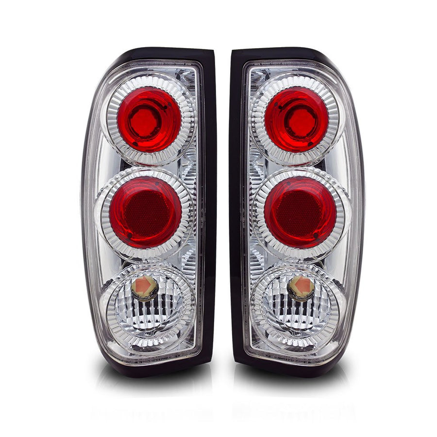 Tail Light Winjet WJ20-0043-01 (Chrome Housing/Clear Lens, Nissan Frontier Altezza)