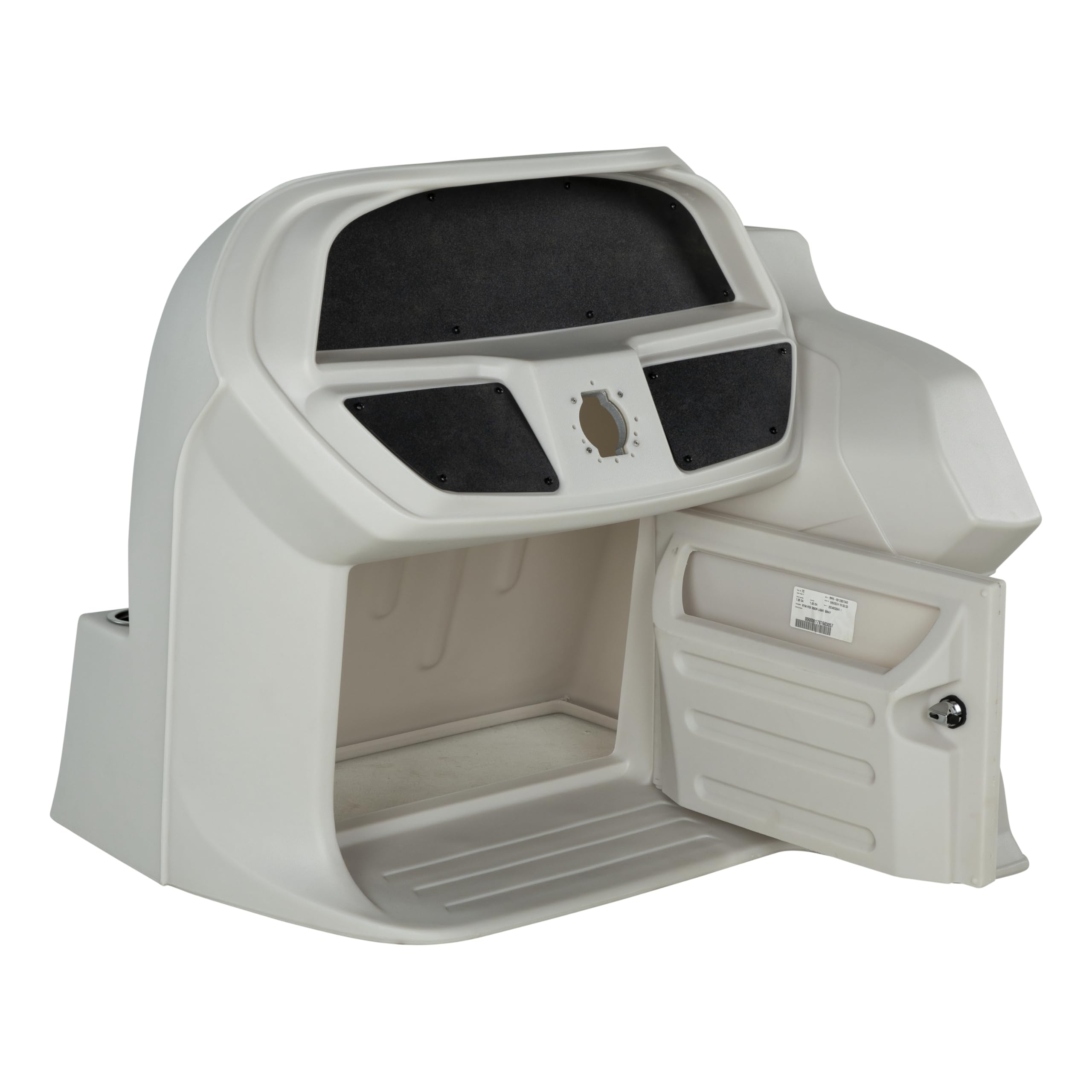 Lippert Pontoon Console Sunset Collection, Locking Dry Storage, Durable Rotationally Molded Poly Frame, Marine-Grade Hardware, Built-in Drainage Channels, 36.6" L x 37.25" W x 35" H - 2024052639