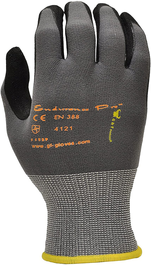 G & F Products Seamless Knit Nylon Gloves with Micro Form Nitrile Grip Endurance Pro, XLARGE (Pack of 12) (1529XL-DZ) Black