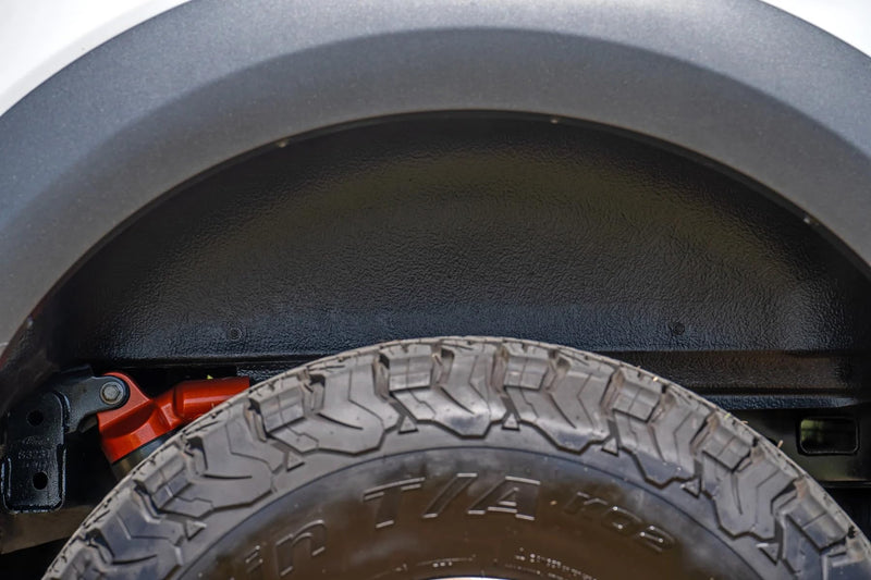 Rear Wheel Well Liners Rough Country for Ford F-150 Raptor 4WD (2021-2025) - Heavy-Duty Rear Fender Liners for Mud & Debris Protection, Made in USA