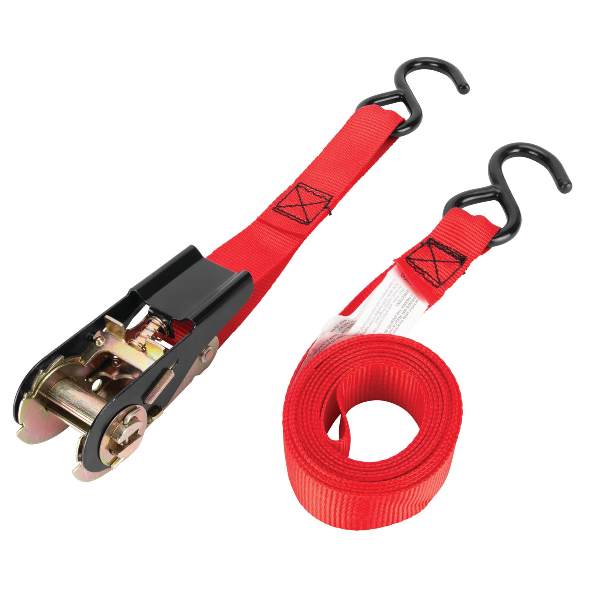 15' Performance Tool W1825 Ratcheting Tie Down SecureX - Heavy Duty Straps for Safe and Secure Transport of Cargo, Equipment, and More