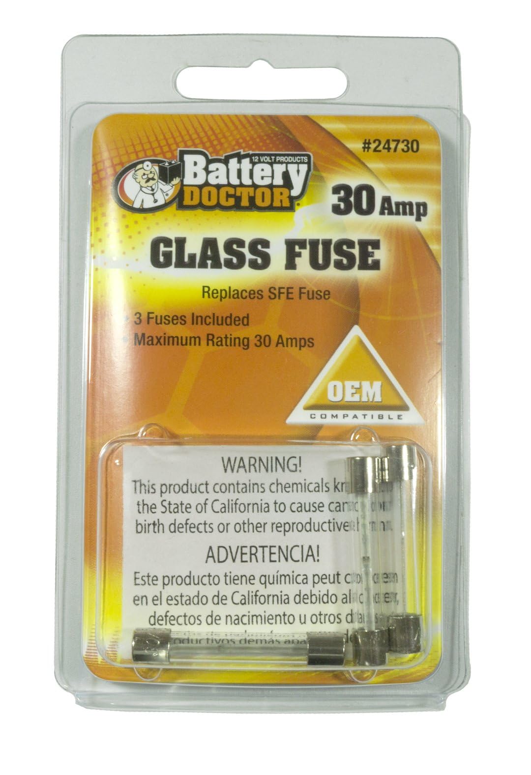 SFE WirthCo Glass Fuse - 7.5A, 4 Pack, (24707)