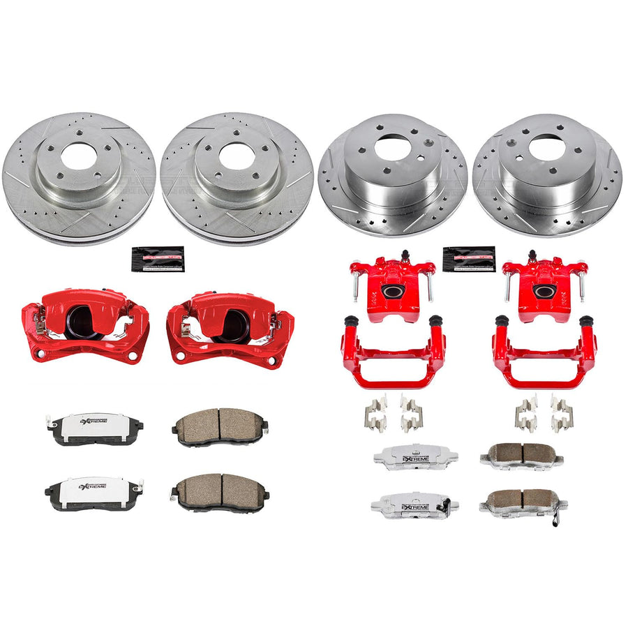 Power Stop Z26 KC242-26 Front & Rear Street Warrior Brake Kit Nissan For Nissan Altima 2010 [Model Specific]