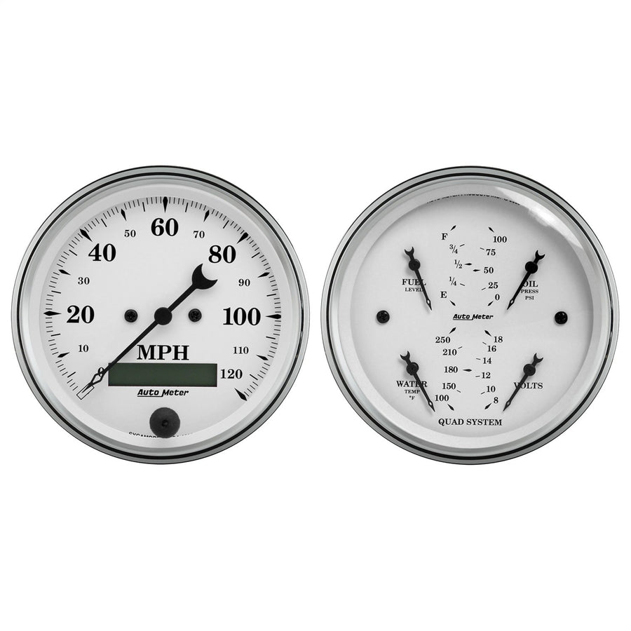 Auto Meter Old TYME 1600 White Street Rod Kit