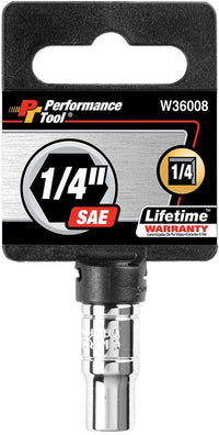 W36014 Performance Tool 1/4-Inch Drive 7/16-Inch 6pt Socket