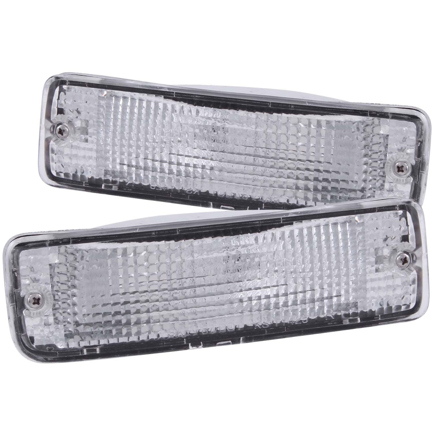 Chrome Clear Lens ANZO Euro Parking Lights Compatible with 1989-1995 Toyota Pickup 511019