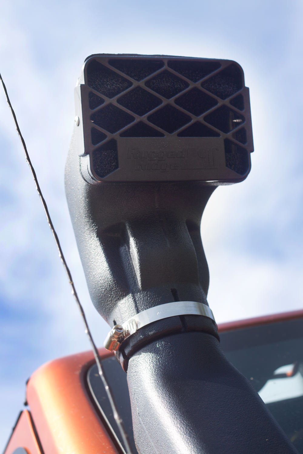 XHD High Mount Snorkel Extension | Rugged Ridge 17756.07 | Fits 2007-2018 Jeep Wrangler JK