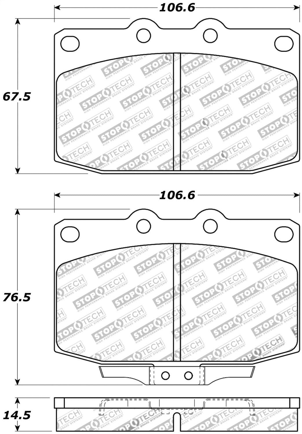 308.03310 StopTech Street Brake Pads