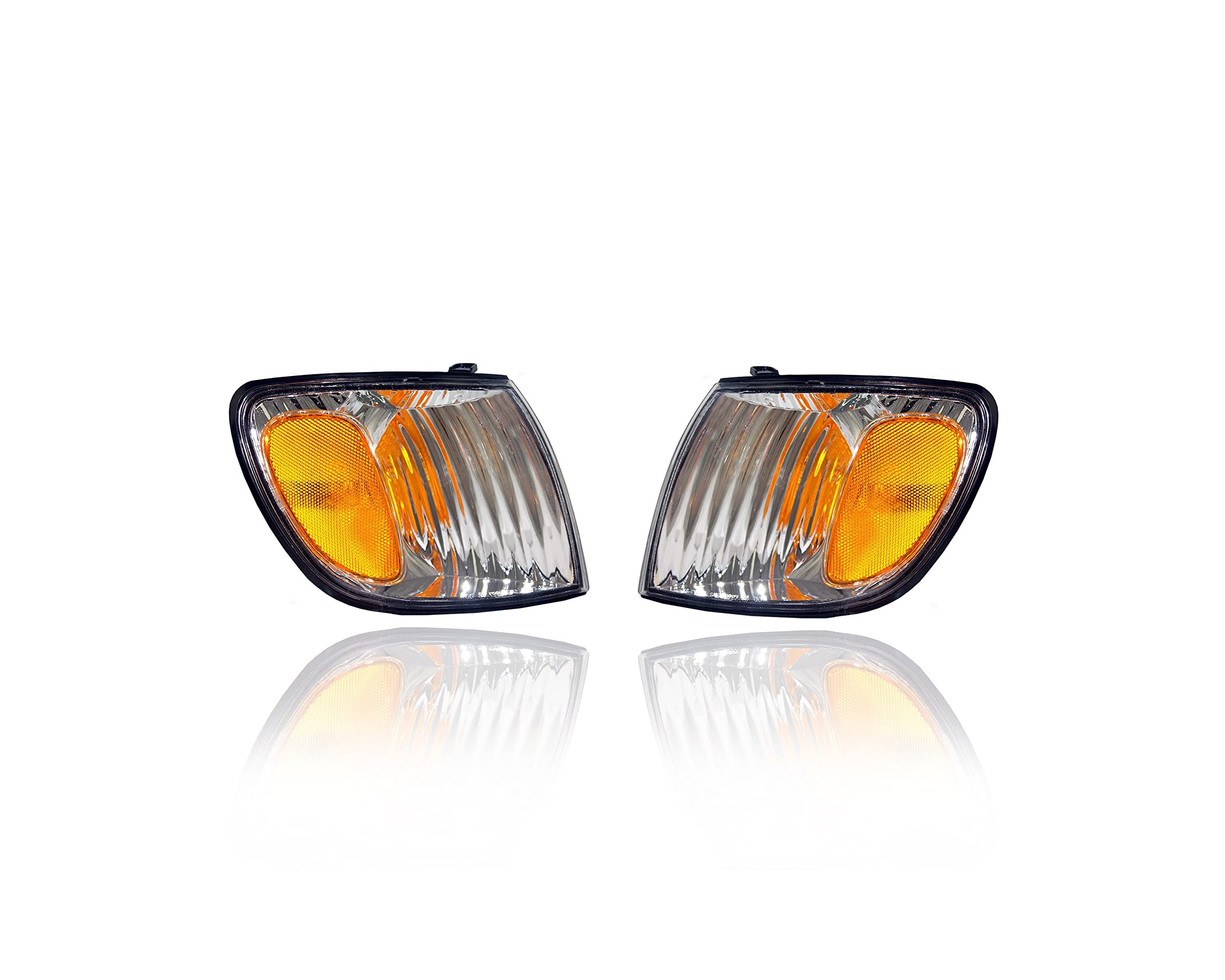 Eagle Eye Cornering Light Assembly - Compatible/Replacement for 01-03 Toyota Sienna Van - Both Pair, Left Driver Right Passenger - 8151008020, 8152008020