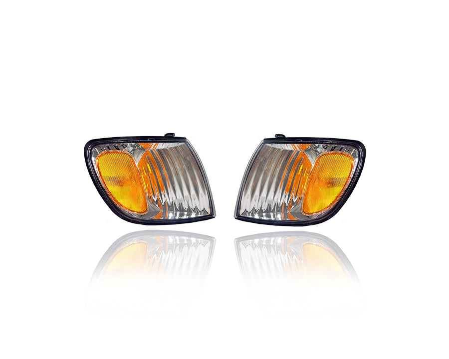 Eagle Eye Cornering Light Assembly - Compatible/Replacement for 01-03 Toyota Sienna Van - Both Pair, Left Driver Right Passenger - 8151008020, 8152008020