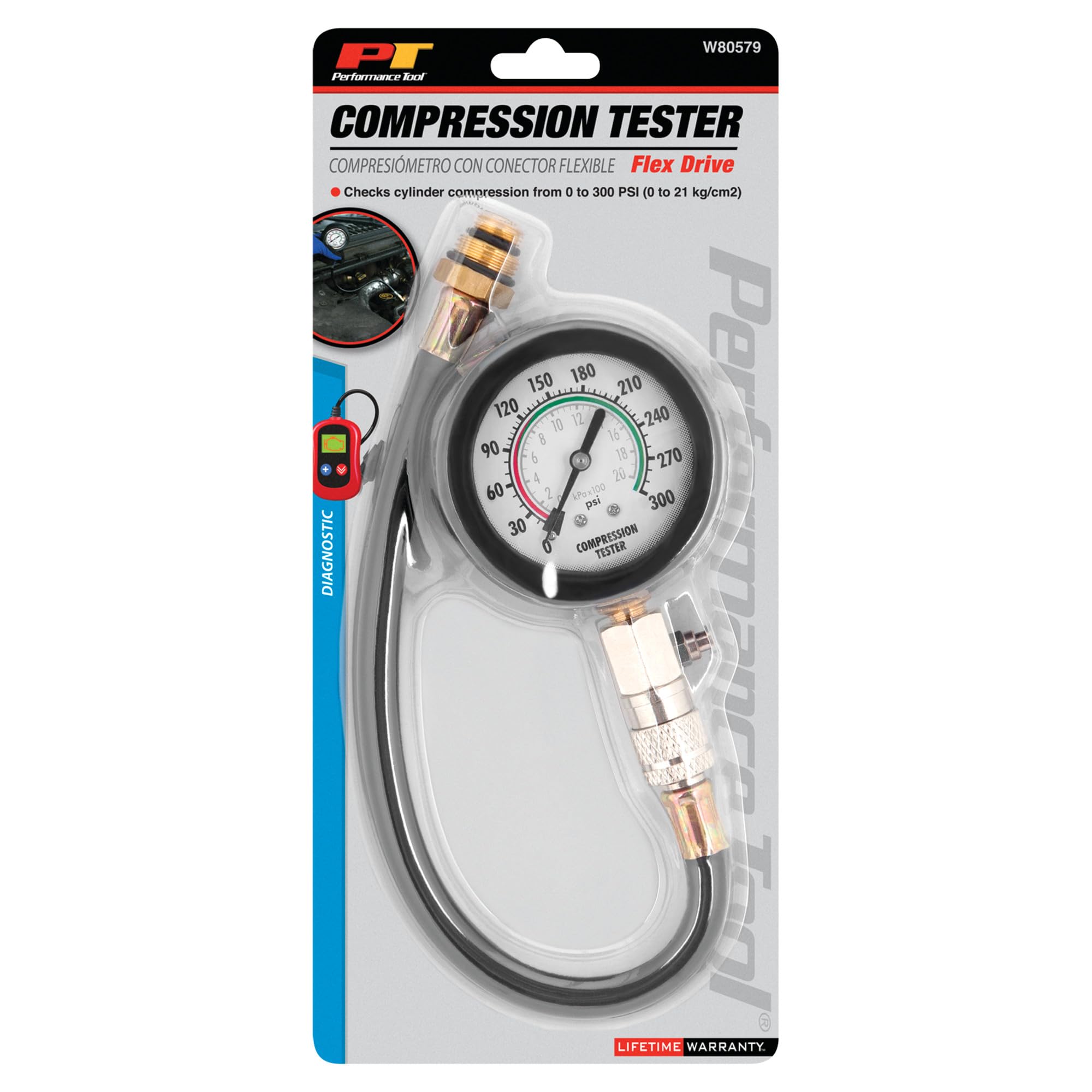W80579 Performance Tool Flex Drive Compression Tester