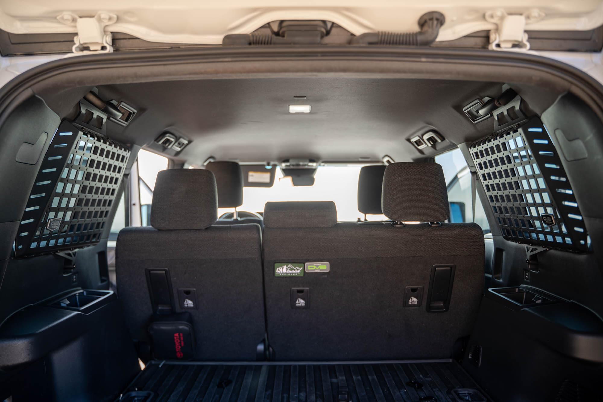 Rear Window Pocket Molle Panels DV8 Offroad for 2024 Toyota Land Cruiser & Lexus GX 550 | Molle Panel Design | Wide Range of Mounting Solutions | M6 Slots for Carriage Bolt Mounting | Rigid Fitment