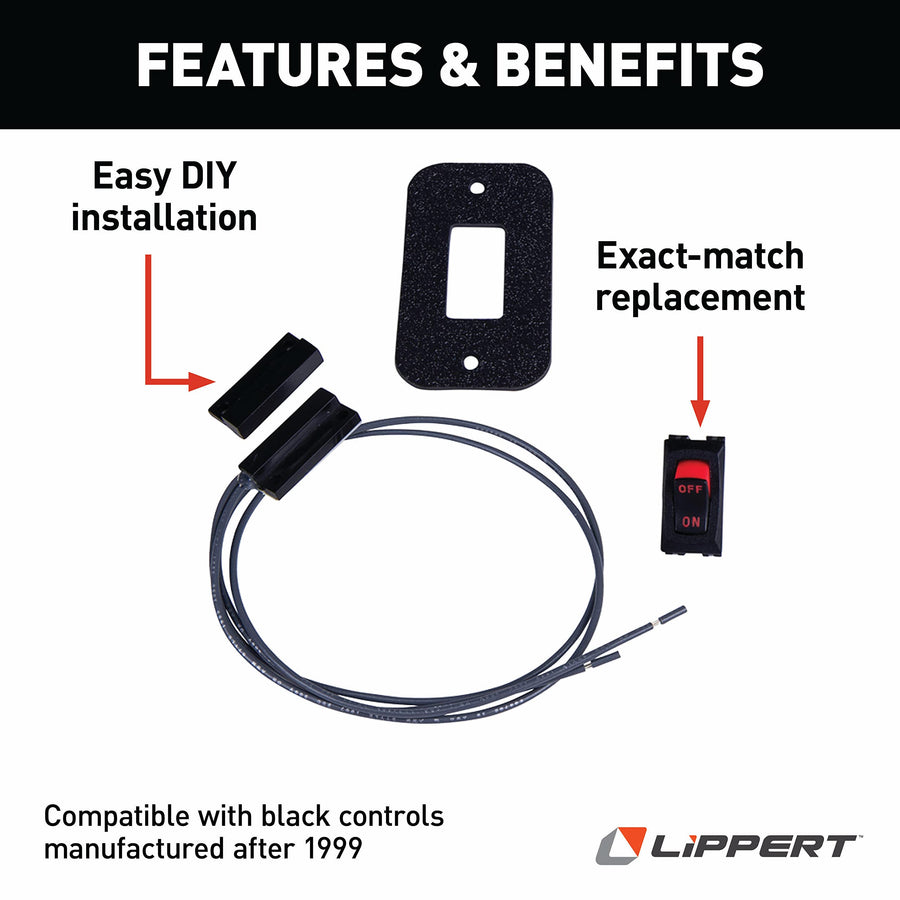 Magnetic Switch Kwikee 369299 for 32 Series Step, Black