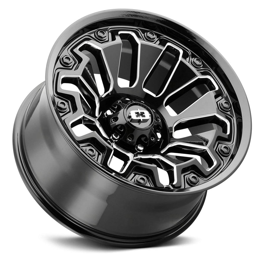 20x10 Vision Armor 362 -25mm Black/Milled Wheel Rim 20" Inch