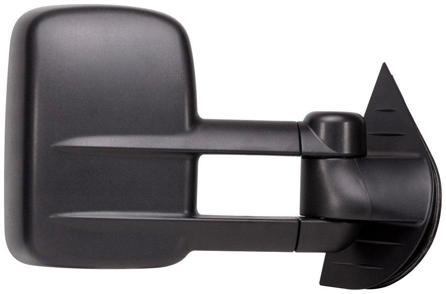 K Source Extendable Passenger Side Towing Mirror For 2007 – 2014 Avalanche, Silverado/Sierra Pick-Up/Hybrid Full Size, Suburban, Tahoe, Yukon. Textured Black, Manual, Dual Lens, Foldaway
