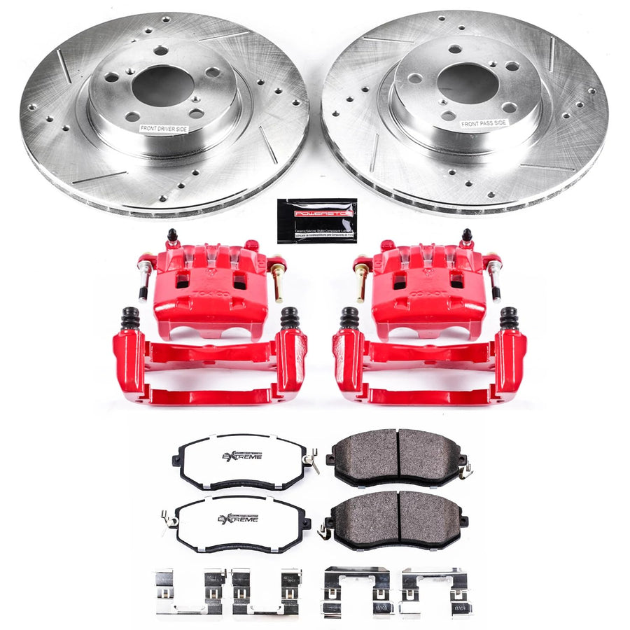 Power Stop KC6111-26 Z26 Street Warrior Front Brake Kit For Subaru Impreza 2011-2016 [Model Specific]