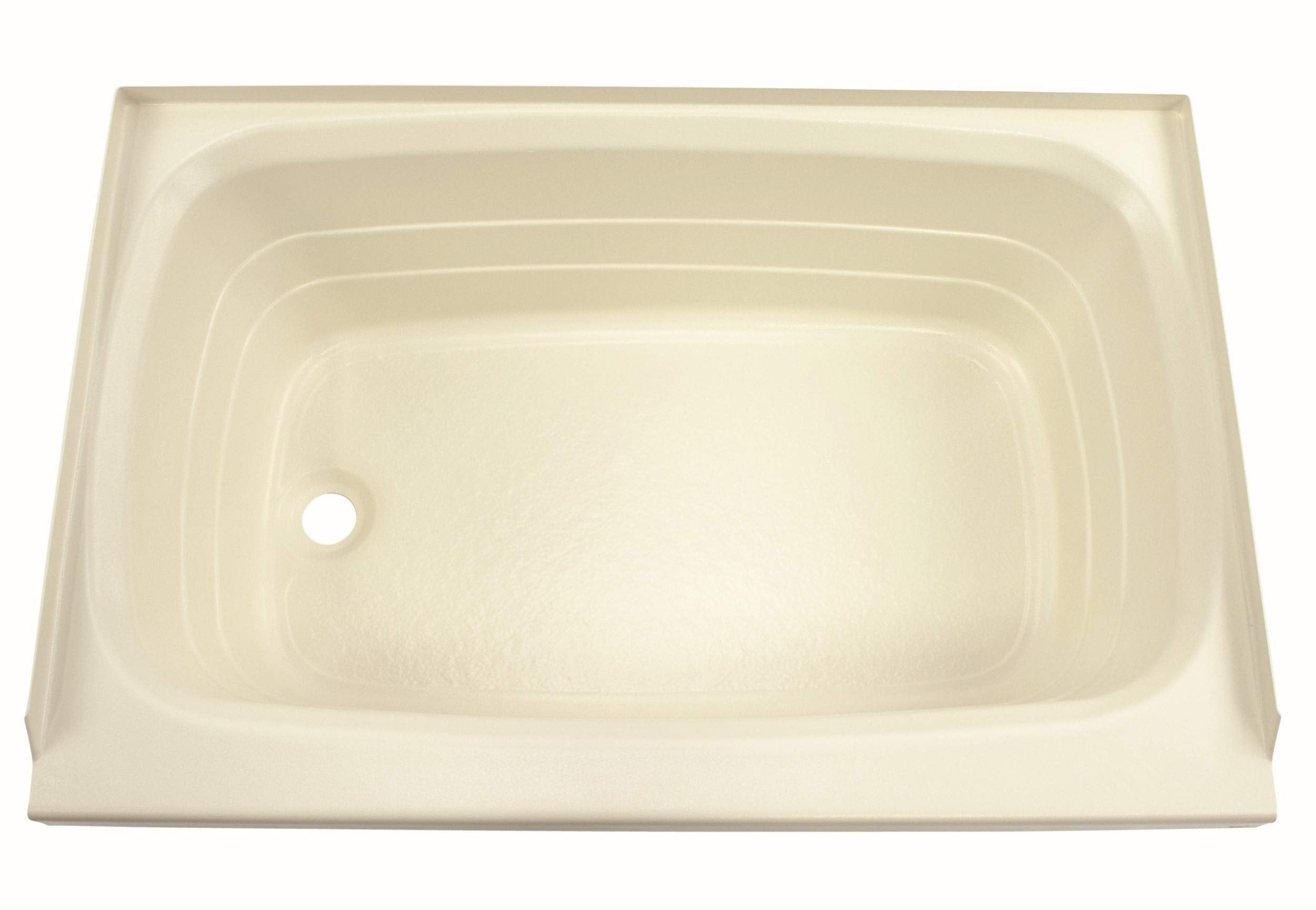 24" x 36" Lippert Replacement Parchment Bathtub with Left Drain, Scratch-Resistant ABS Acrylic for RVs, Travel Trailers, 5th Wheels, Motorhomes - P2436LHSPK