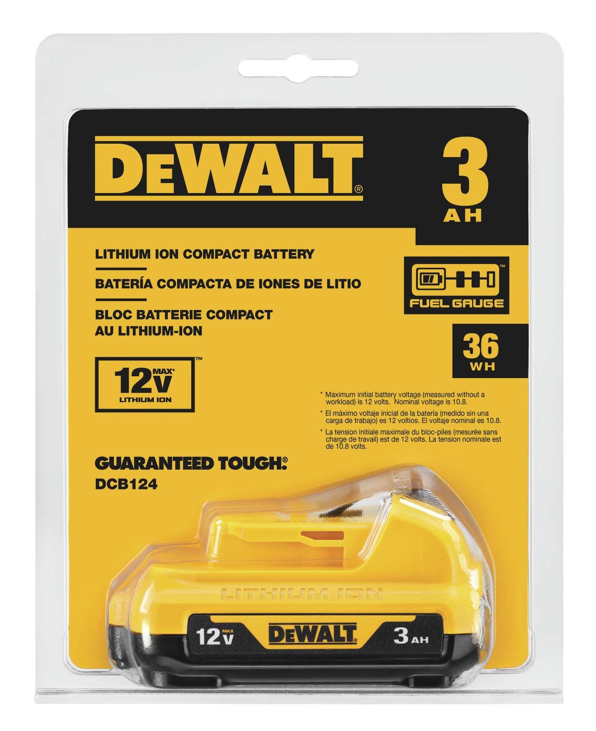12V MAX* DEWALT Battery, 3.0-Ah (DCB124)