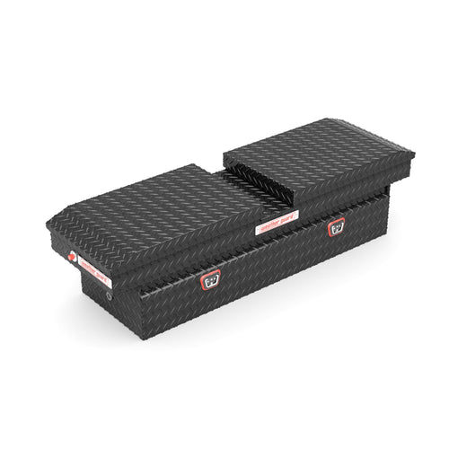 Aluminum Weather Guard Crossover Gull Wing Truck Tool Box, Standard Profile, Fits Full Size Trucks, 11.3 cu ft Storage Capacity (Gloss Black)