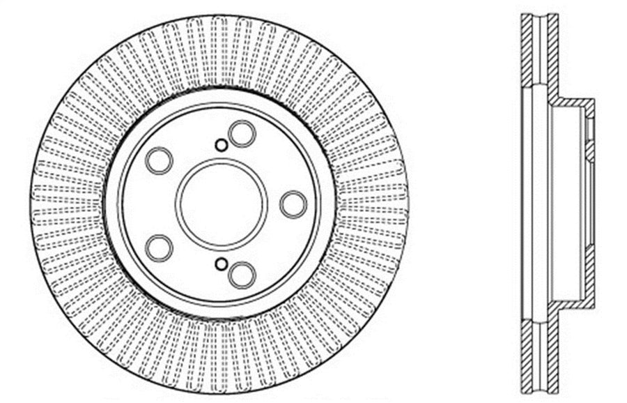 StopTech Sport 128.44172R Cross Drilled Brake Rotor (Front Right), 1 Pack