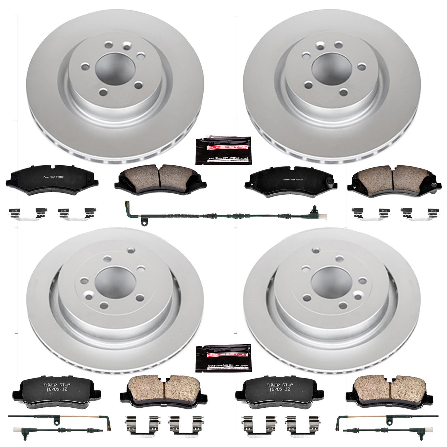 Power Stop Z23 Evolution Geomet Coated Brake Kit For Front and Rear Land Rover Range Rover Sport 2010-2013 [Model Specific]