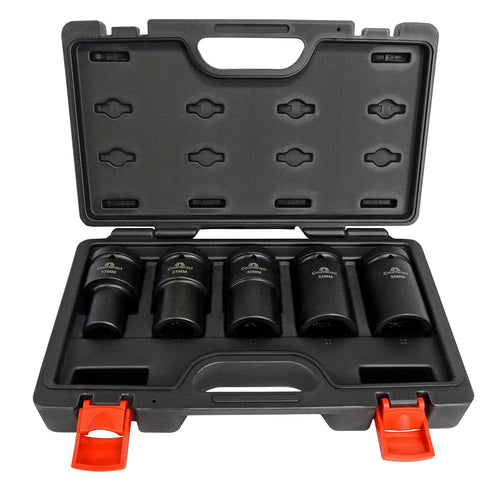6 Way Socket Pro – Counteract 5pc Set - 17mm, 27mm, 30mm, 33mm, 35mm - 1" Drive