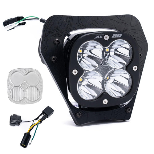 Baja Designs LED Headlight Kit XL80 for KTM Motorcycle EXC, XCF-W, XW-F 2024 with Hi-Low Harness
