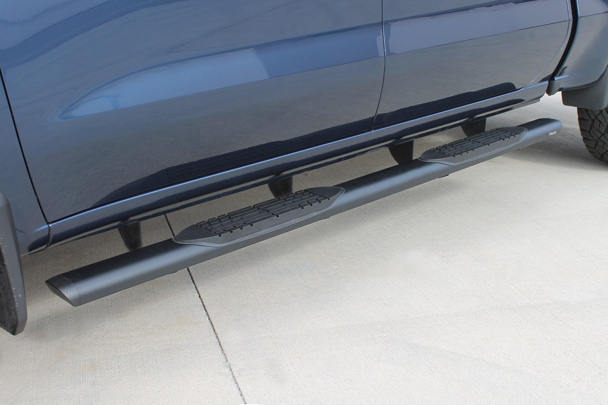 Running Boards Raptor Series Steps 5in Oval Style Black Aluminum Compatible with 2019-2026 Silverado Sierra 1500 and 20-26 2500 3500 HD Crew Cab