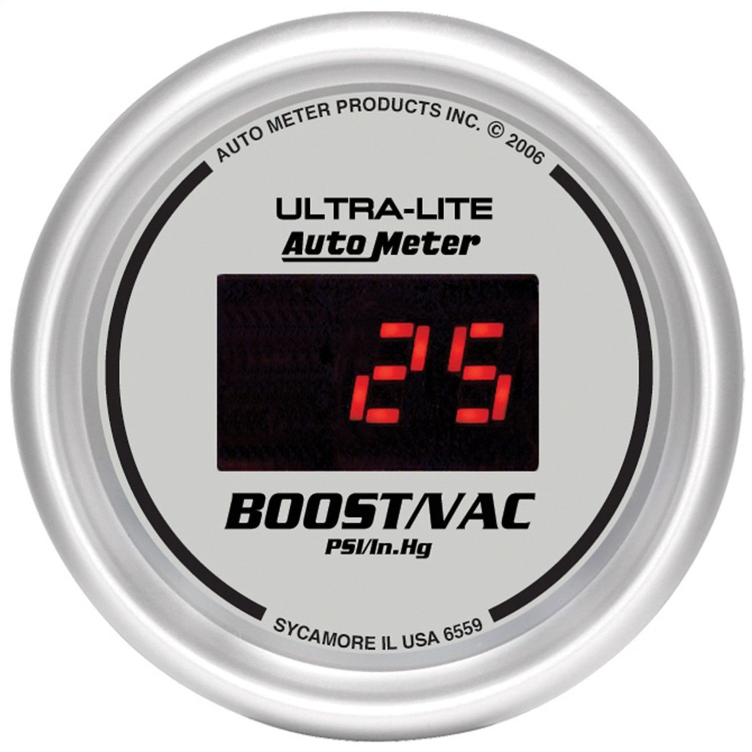 Auto Meter Ultra-Lite 6559 Digital 2-1/16" 30 In Hg.-Vac./30 PSI Digital Vacuum/Boost Gauge