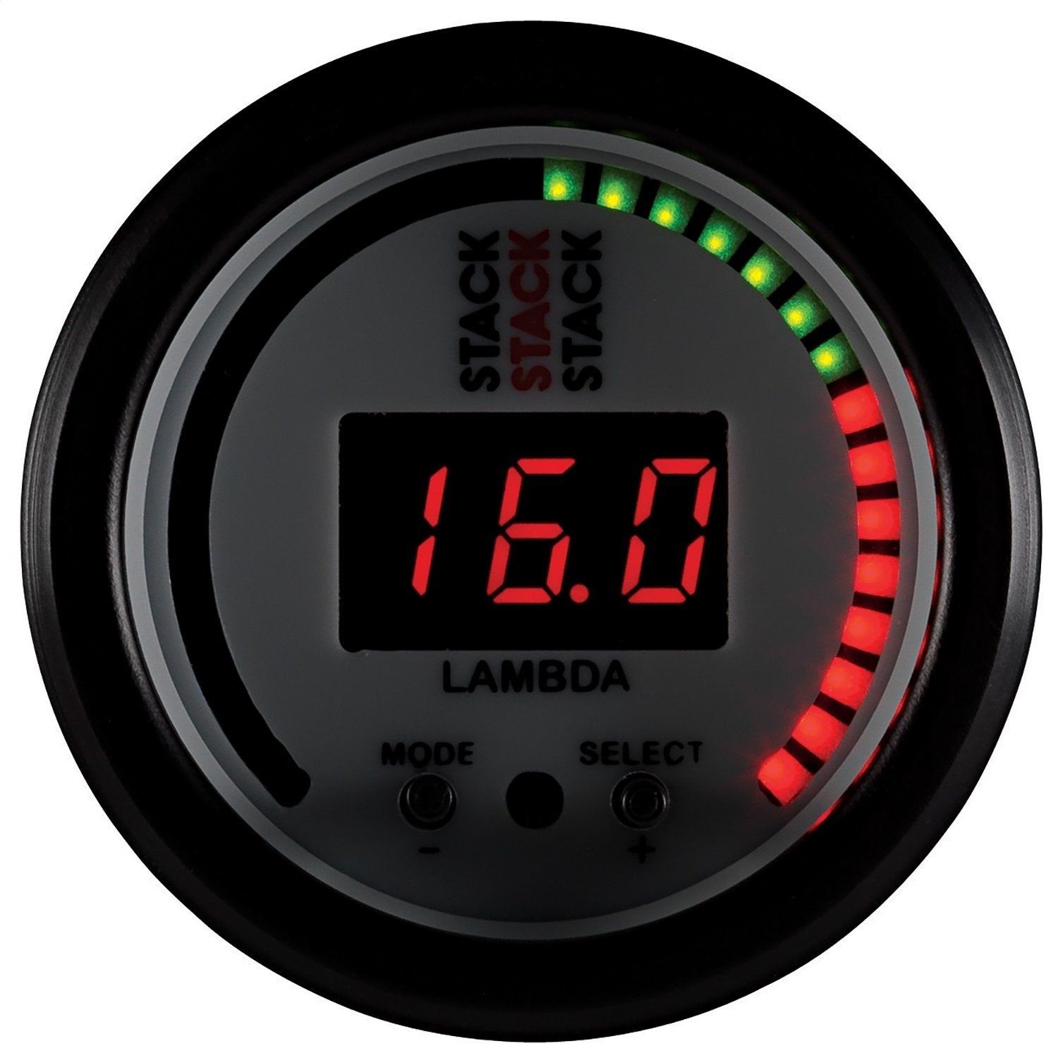 Autometer 52mm Pro-Control Wideband Air/Fuel Ratio (Lambda) Gauge - White Stack