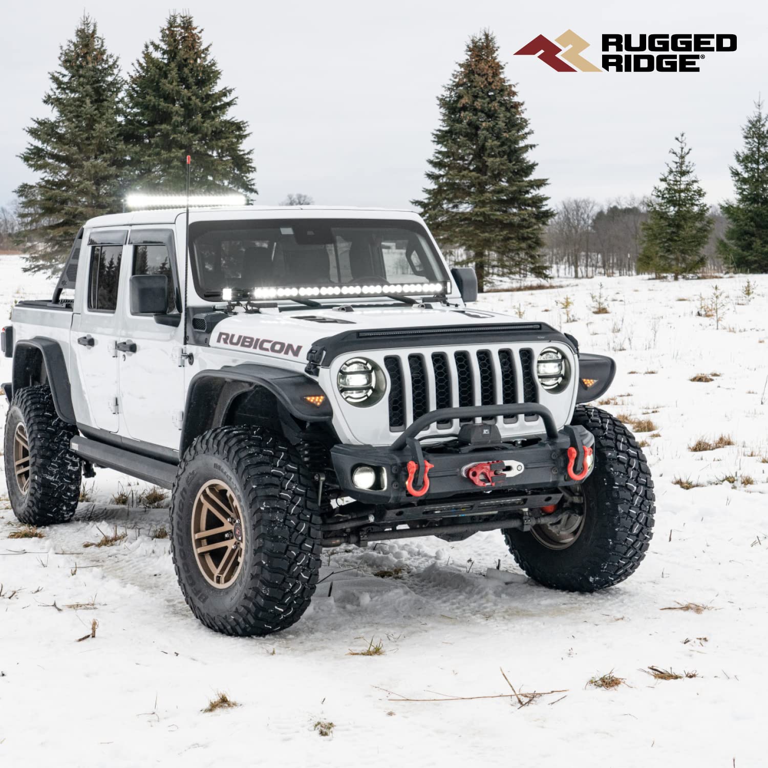 Arcus Rugged Ridge Bumper, Front for Jeep Wrangler/Gladiator | Stubby, Steel, Black | 11549.04 | Fits 2018-2025 Jeep Wrangler JL; 2020-2025 Jeep Gladiator JT