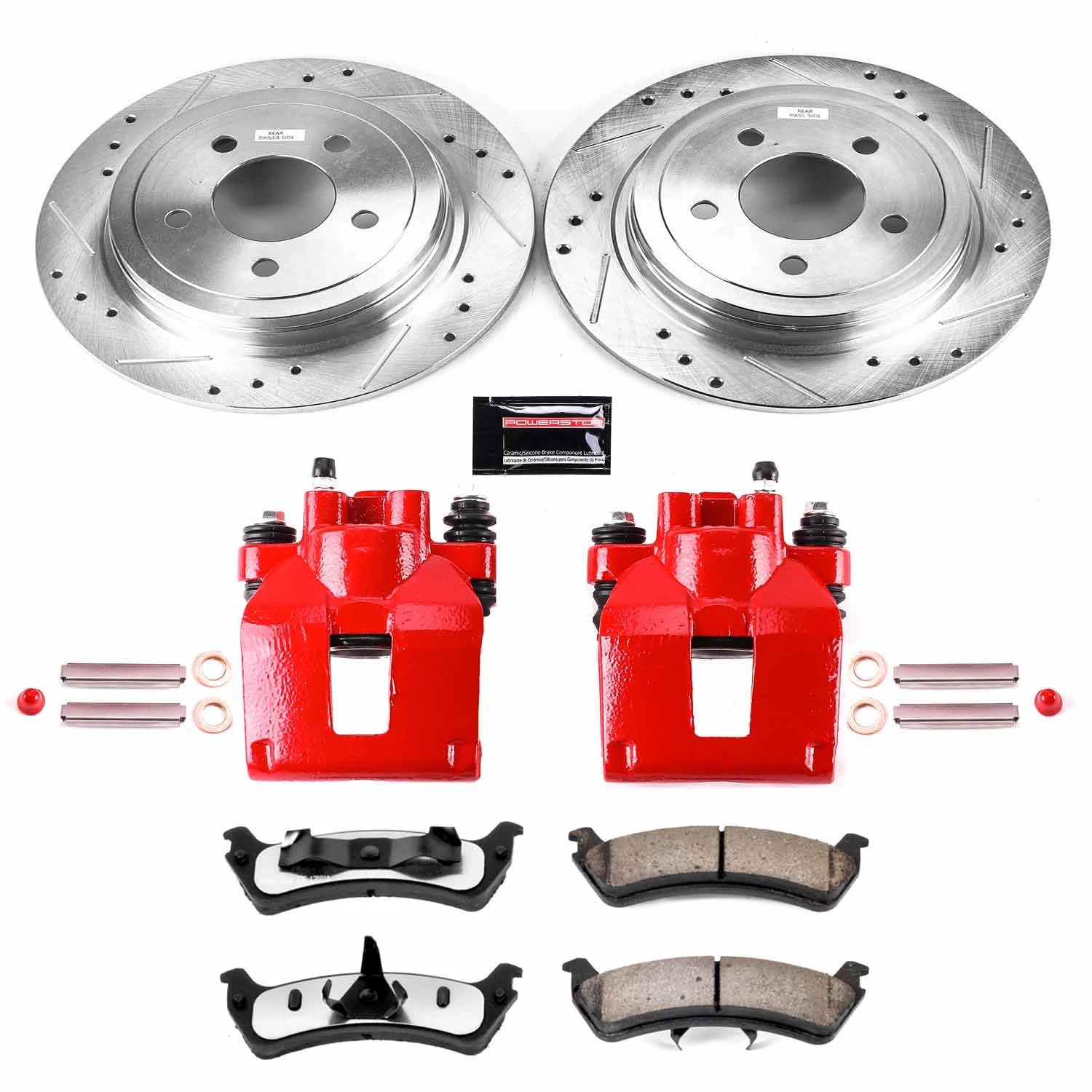 Brake Kit Power Stop KC1770-36 with Caliper (Rear Truck and Tow), 1 Pack For Ford Explorer Sport 2003 [Model Specific]