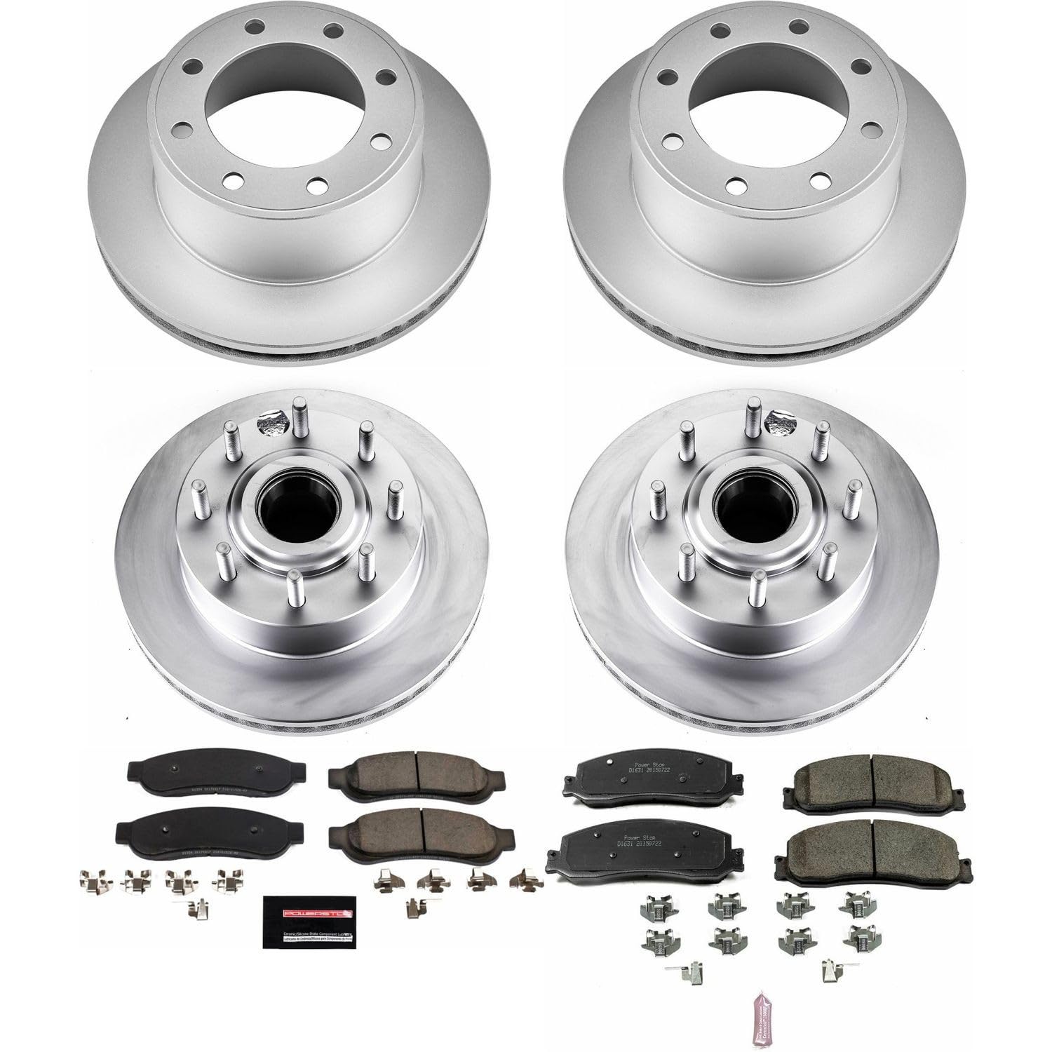 Power Stop CRK6551 Z17 Evolution Geomet Coated Brake Kit Front and Rear For Ford F-250 Super Duty 2012, Ford F-350 Super Duty 2012 [Model Specific]
