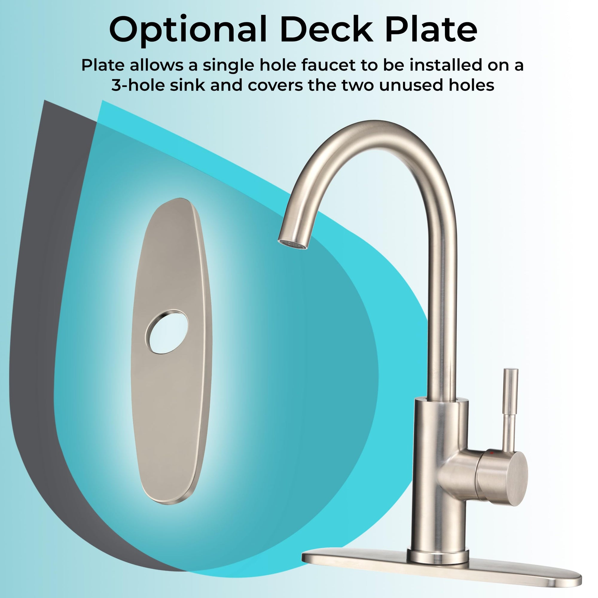Dura Faucet Gooseneck Streamline RV Kitchen Faucet - Brushed Satin Nickel