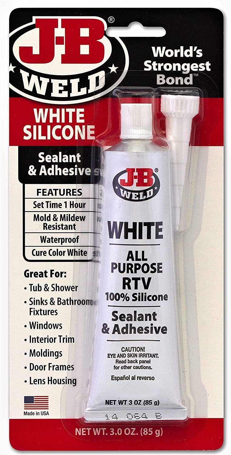 All-Purpose J-B Weld 31312 White RTV Silicone Sealant and Adhesive - 3 oz.