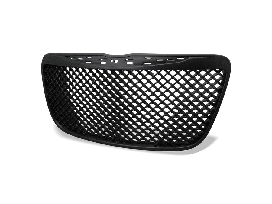 7147539 Armordillo USA Mesh Front Hood Grille - Gloss Black Fits 2011-2014 Chrysler 300/300C
